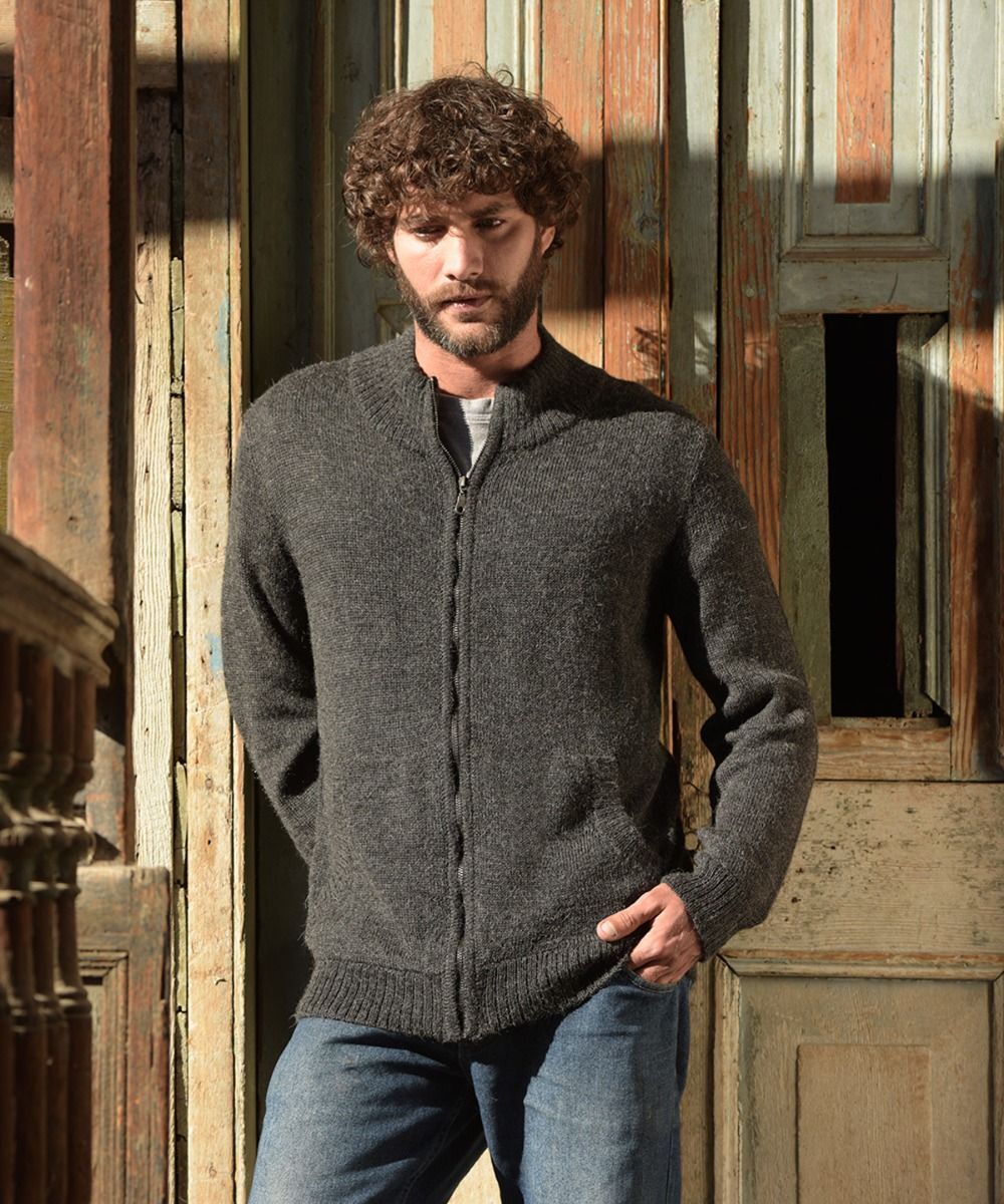 Cardigan, Full Zip Alpaca